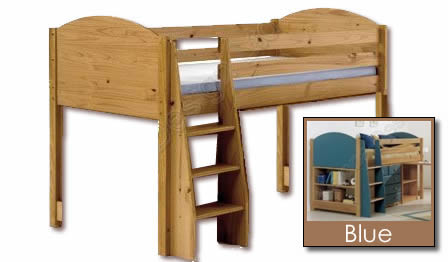 Verona Midsleeper Bed Frame Only | Blue